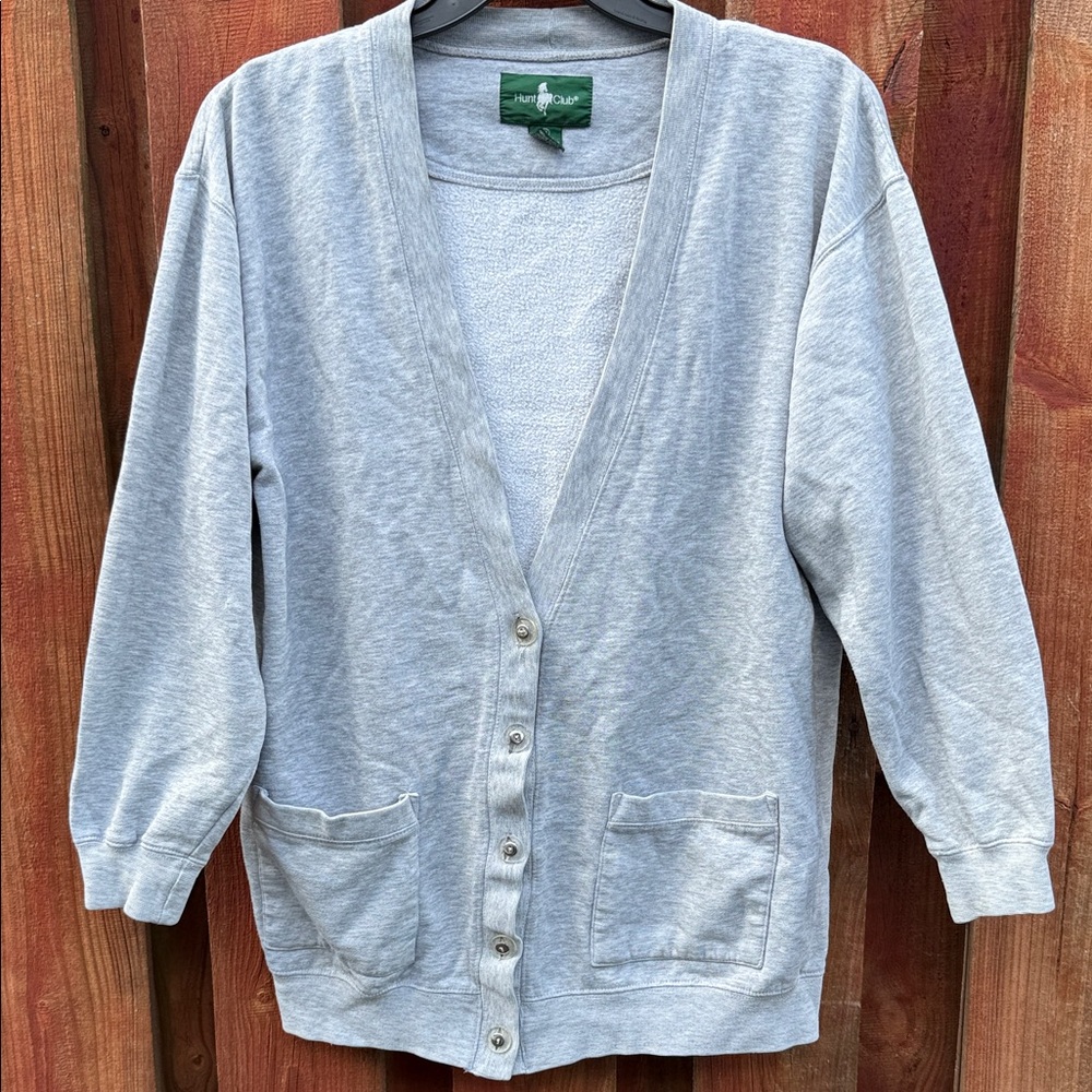 Jantzen Light Gray Women's Cardigan Size M